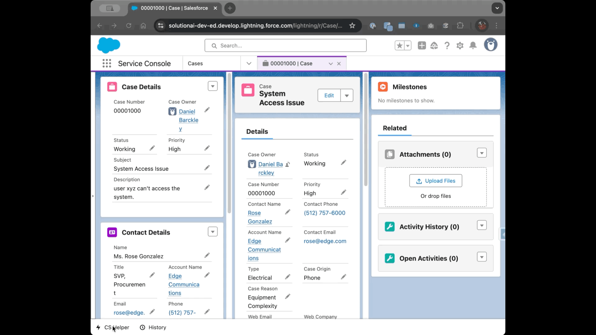 Custom Customer Service Helper Demo